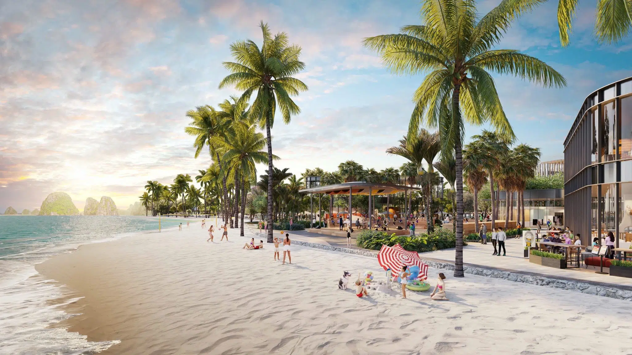 Beach club và bãi tắm Aria Bay