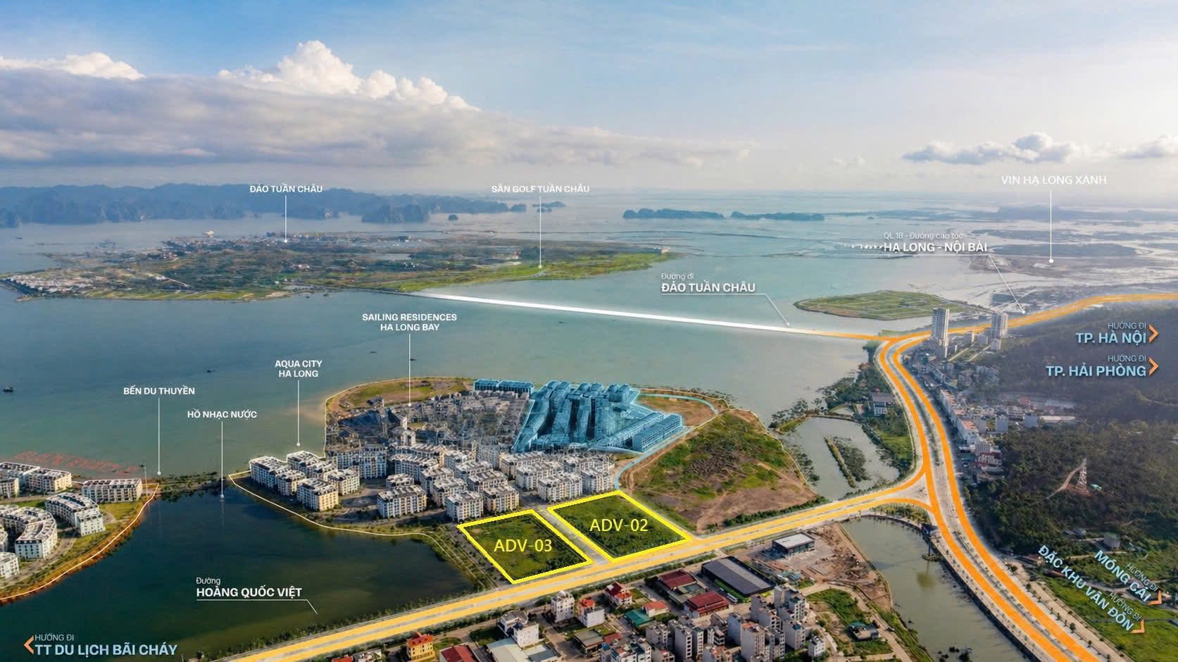 Vị trí thực tế Prima Bay tại Bán đảo 1